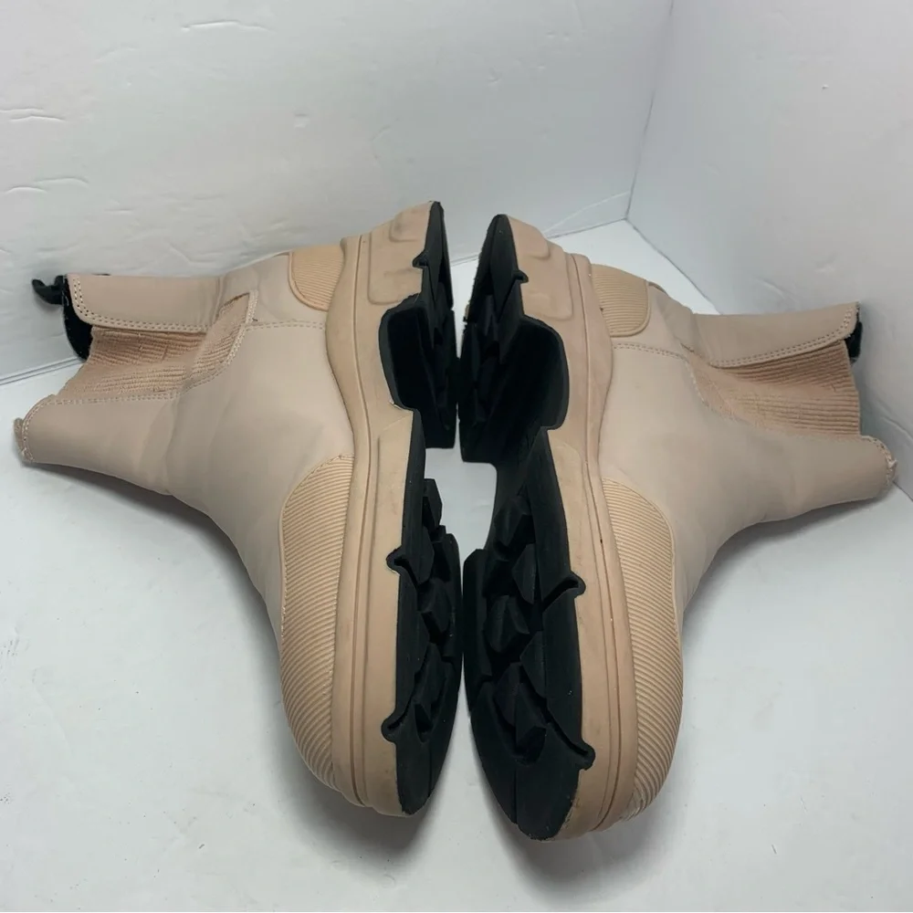 ZARA Cream Monochrome Rubberised -‎ Women’s Ankle Boots size 37